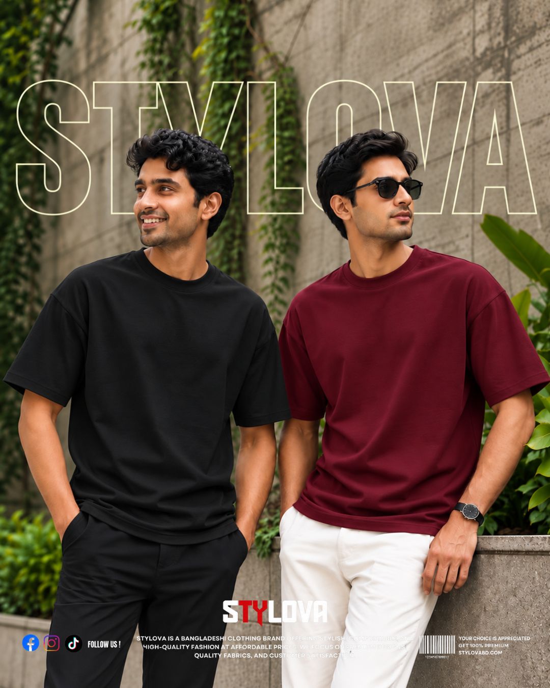 2 PIcs Premium Black & Meroon